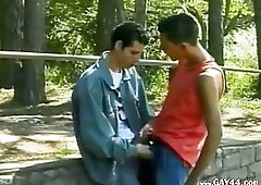 Amateur poove friends in the forest