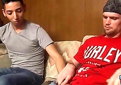 Three straight thugs jerking it together