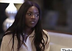 Ebony Anna Foxxx deepthroat blonde ts Janelle Fennec bigcock