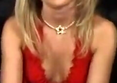Super constricted blond in diamond strap likes getting doubled by ebony and white ramrod.