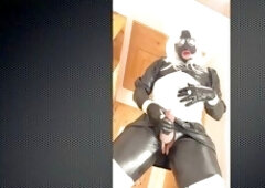 Thigh high boots, cum on clothes