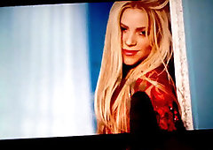Shakira and Rihanna double spunk tribute #54