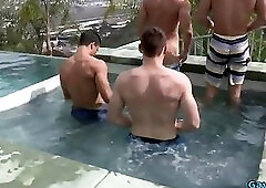 Hot jock foursome with creampie