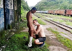 They were nearly caught by railway officials.