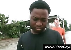 Black broke thug sucks cock for money