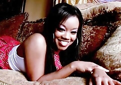 Melody Nakai, a youthful black hottie with a curvaceous figure, engages in an explicit ebony on ebony anal meeting with Mr Marcus, who is noted for hi
