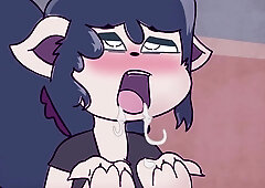 Animated cat made a voodoo doll of his roommate to fuck her hard