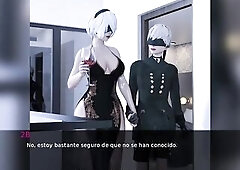 2b tiene sexo con otro hombre porque 9S no la satisface
