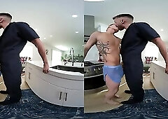 Plumber Fixes Logan Aarons's Leaky Pipes with His Huge Cock