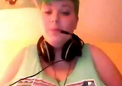 Busty BBW Amateur Babe on Webcam