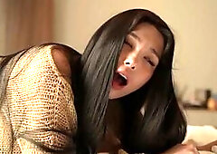 Home Clip: Charming Oriental Honey Enjoyable Cunt Tease to Hard Screw