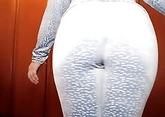 Look at my plump booty walking in my fresh pjs panties