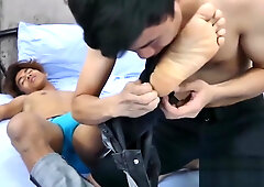 Feet loving Asian forms sixtynine before breeding session