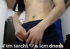 Steamy twink guy has an amazing wank session leading to a mind-blowing orgasm