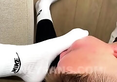 Busty MILF have kinky foot fetish sex