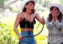 Nothing pleases Adriana Chechik and her friend like masturbating together