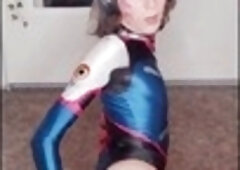 D.Va cosplay babe Nicki Fox05 pleasures herself with anal toys