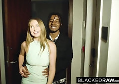 BLACKEDRAW Steamy Darkhaired Babe's BIG BLACK COCK fantasy comes true