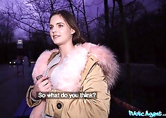 Naturally Curvy Czech Chick makes Money in Public