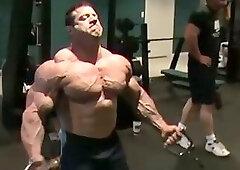 Brian Pazdzierz Flexing Posing and Lifting Weights