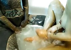 Wild Bathtub Fisting with Prolapse, Massive Squirt & ATM