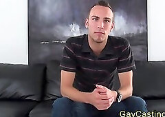 Ambitious pierced hunk takes facial at gaycastings