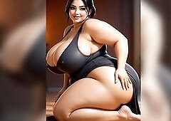 Overweight, soft, and hot invites u to admire - AI-generated