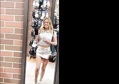 slutty amateur masturbates in H&MM