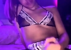 Small tits shemale bonked by 2 horny guys