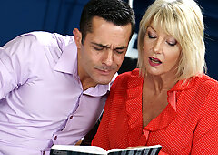 Grandma fucks a younger college girl