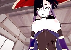 Genshin Impact Futanari Mona Taker POV