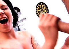 Naughty brunette teen loves fucking her toy