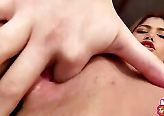 Shy ginger fingering twat for dad