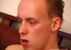 After critiquing the girls on a porn video for awhile, skater boys Roar and Alex find their hands in their pants as they watch.