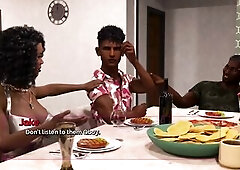 In this scene, Qboy visit to his ally Jake's abode. But when Jake's daddy come from abode after the scene are happen. That's eager? Ind