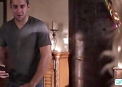 Busty shemale rides stepbros big boner