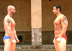 Titanic cock slides in his sensitive asshole