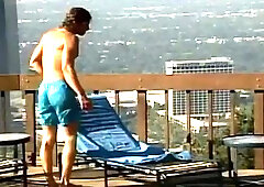 Falcon Studios: Chad's Rod Dunks in Leigh's Pool