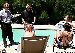 Three girl nude outdoor belt spanking