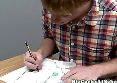 Hung twink assfucking teacher after class