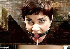 Titty blindfolded dyke rough whipped