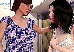 Shemale cartoon, creampie