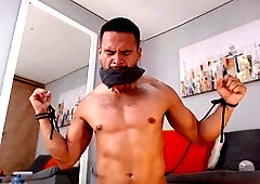 Hombre atado, gay tied, gagged