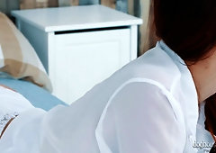 Horny boyfriend Charlie Dean fucks pretty hot ginger teen and cums in her mouth