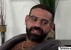 Sexy tgirl babysitter bareback fucked by her horny boss