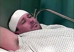 This nurse likes to screw her boy patient in a hospital gown.