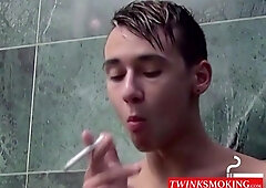 Smoking sensations with Jax being horny stroking cock to cum