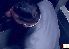 Muscle gay threesome with cumshot