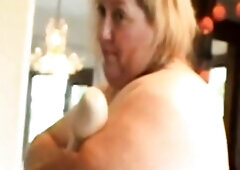 Hot, corpulent blond doxy’s breasts