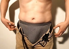 Big uncut cock, unclothing, big penis